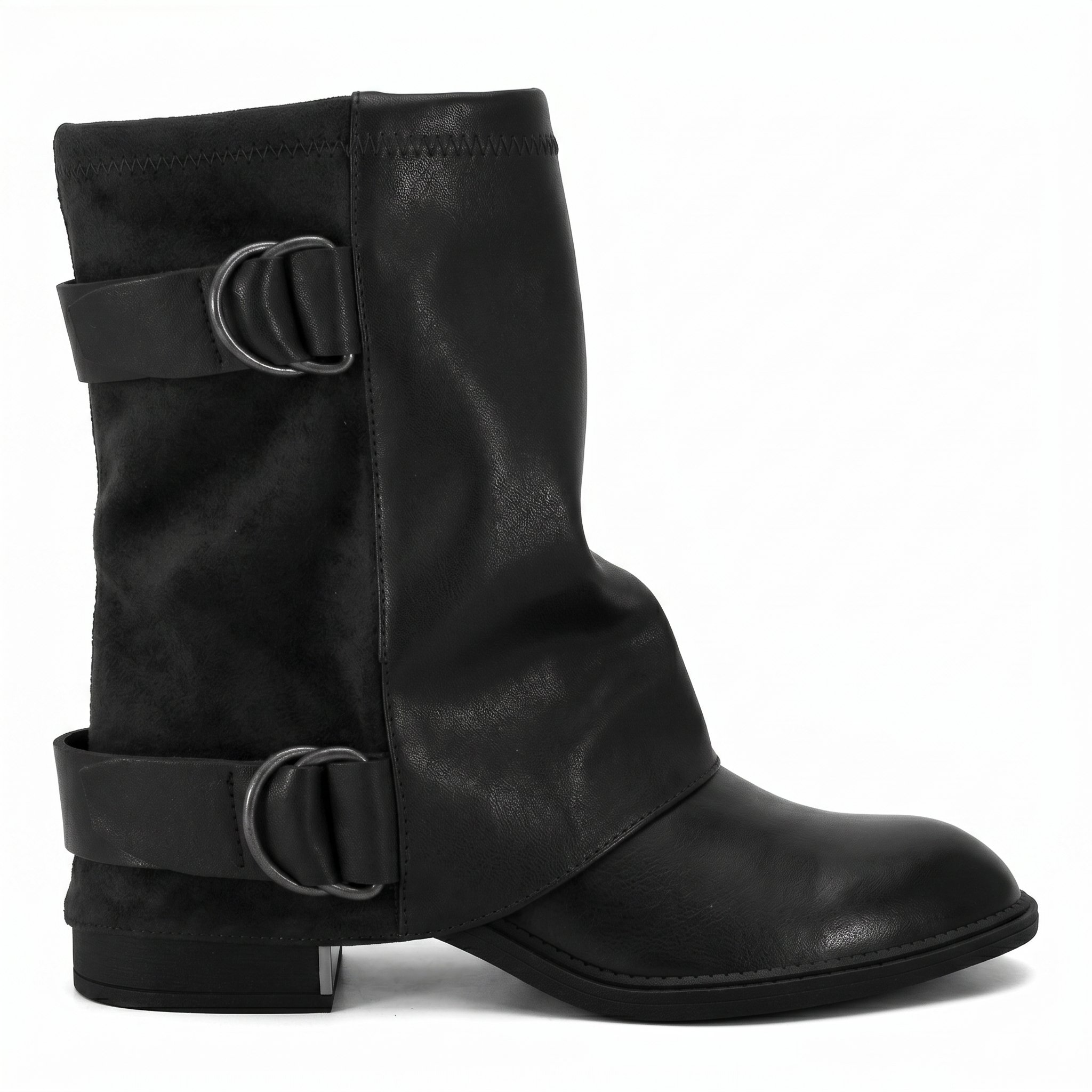 Bota Feminina Ramarim Fivela Plataforma Original Confortavel  Preto 2