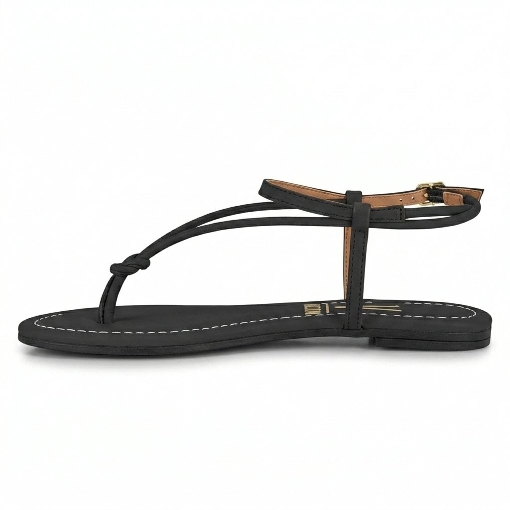 Sandalia Feminina Vizzano Rasteirinha Casual Metalizado Confortavel Original Preto 3
