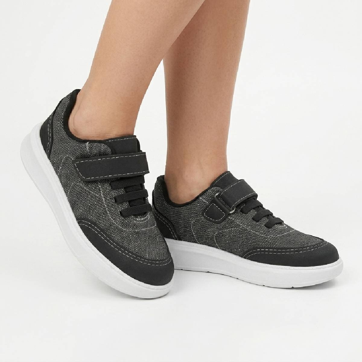 Tenis Menino Molekinho Tira Plataforma Casual Confortavel Original Preto 3