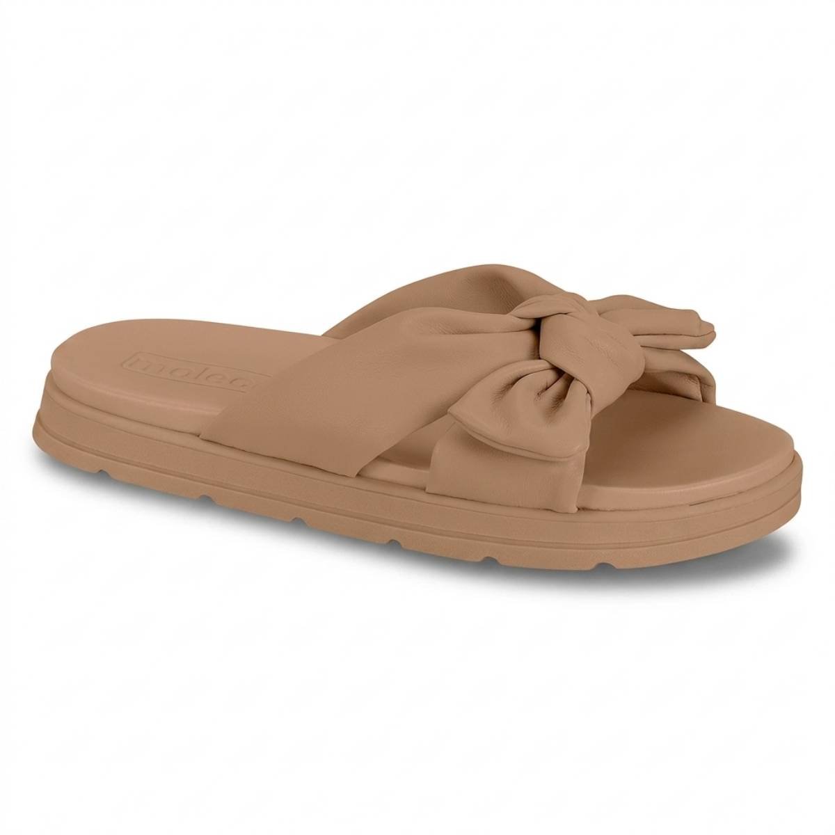 Sandalia Papete Feminina Moleca Tira Laco Plana Tratorada Casual Confortavel Original
