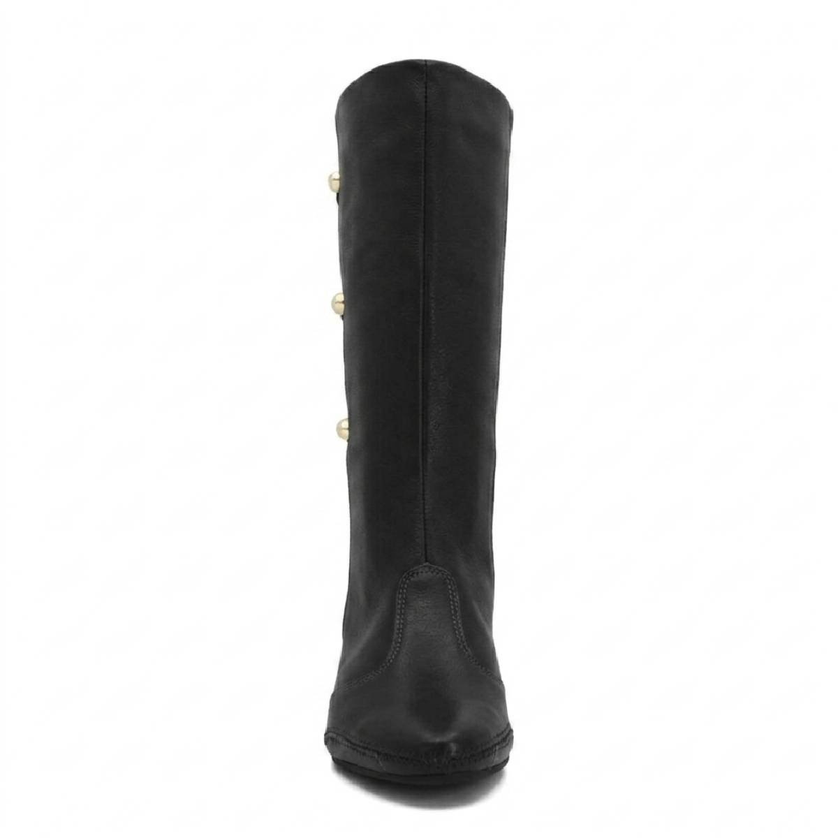 Bota Feminina Ramarim Cano Alto Salto Baixo Bloco Grosso Confortavel Original Preto 3