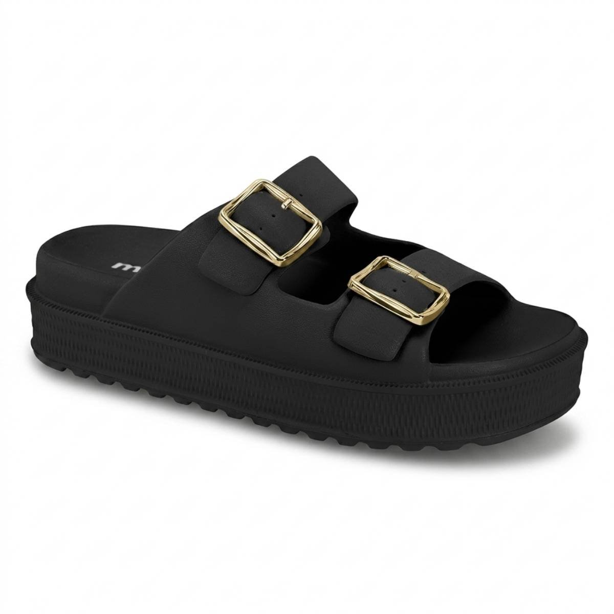 Sandalia Papete Feminina Moleca Casual Tratorada Fivela Tiras Confortavel Original
