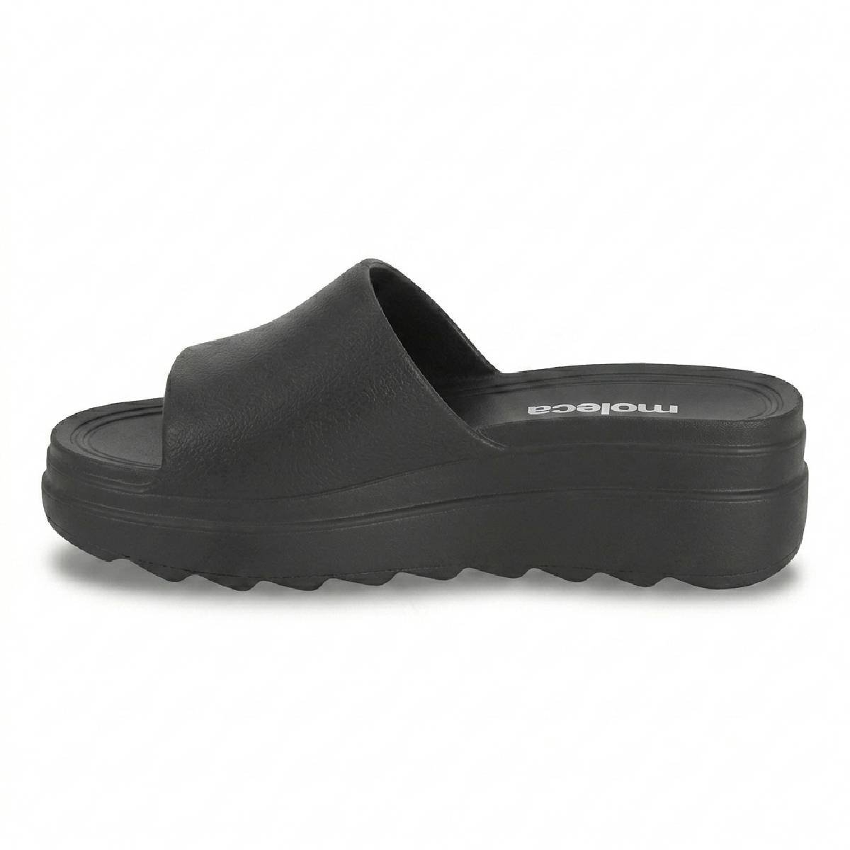 Sandalia Feminina Moleca Papete Tratorada Casual Nuvem Confortavel Original Preto 2