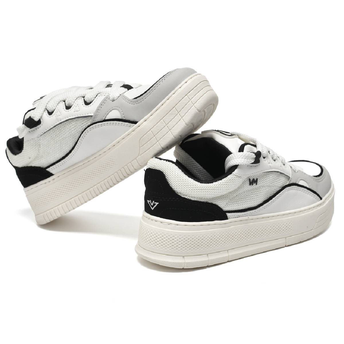 Tenis Feminino Via Marte Casual Urbano Sneaker Plataforma Plano Confortavel Original Branco/Preto 3
