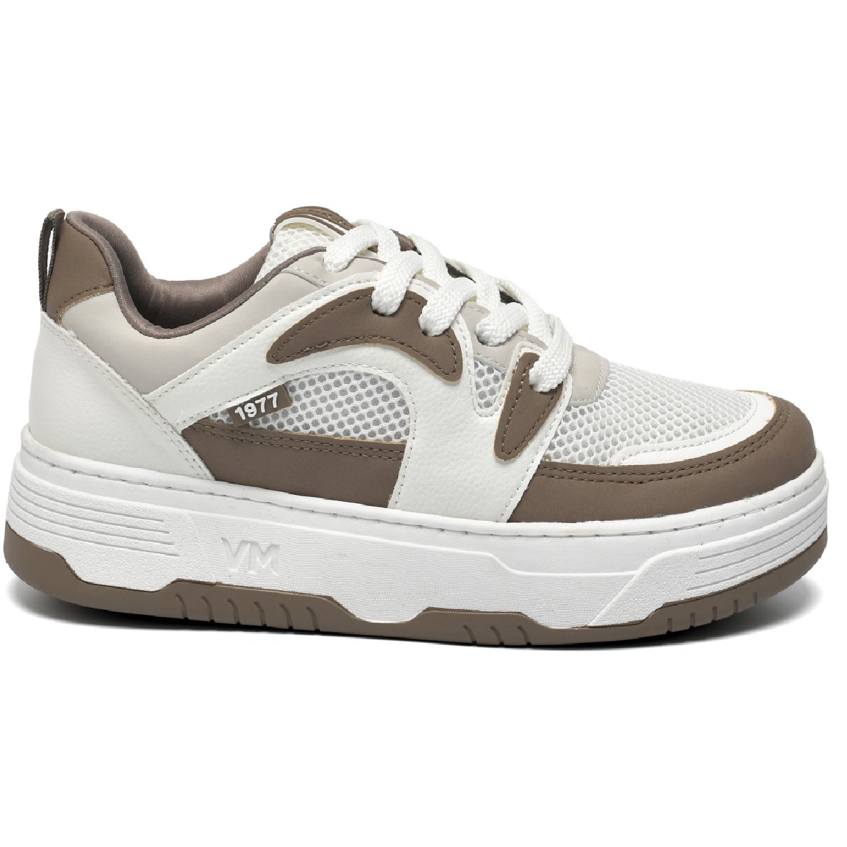 Tenis Feminino Via Marte Chunky Casual Plataforma Urbano Robusto Confortavel Original Gelo 2