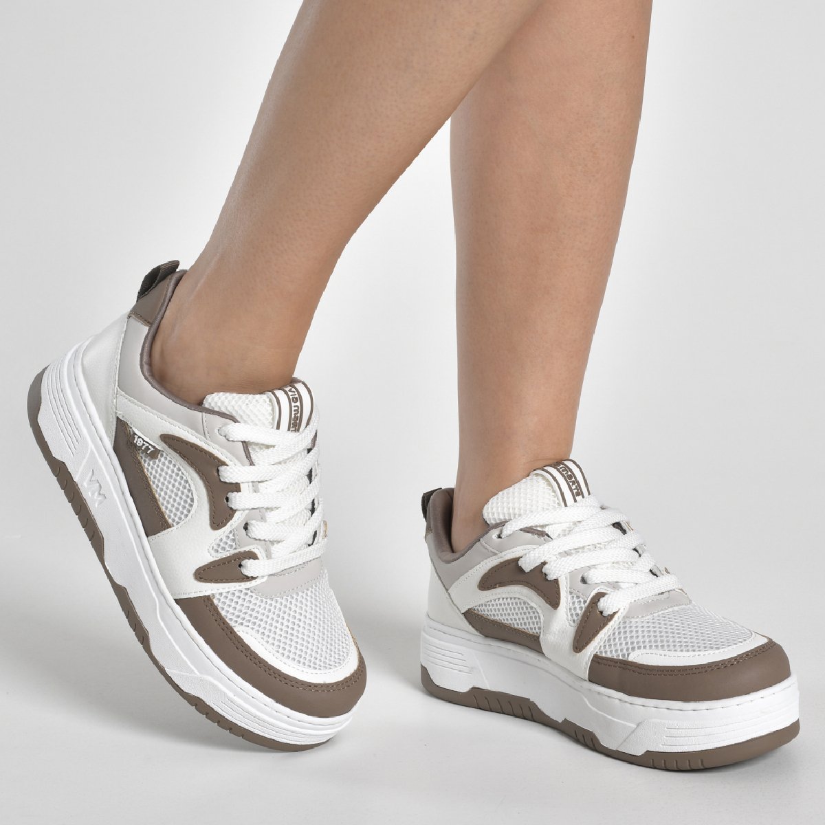 Tenis Feminino Via Marte Chunky Casual Plataforma Urbano Robusto Confortavel Original Gelo 3