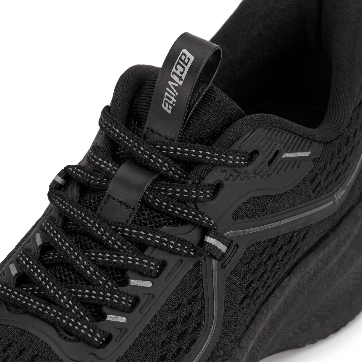 Tenis Feminino Actvitta Casual Knit Plataforma Esporte Academia Caminhada Confortavel Original Preto/Grafite 4