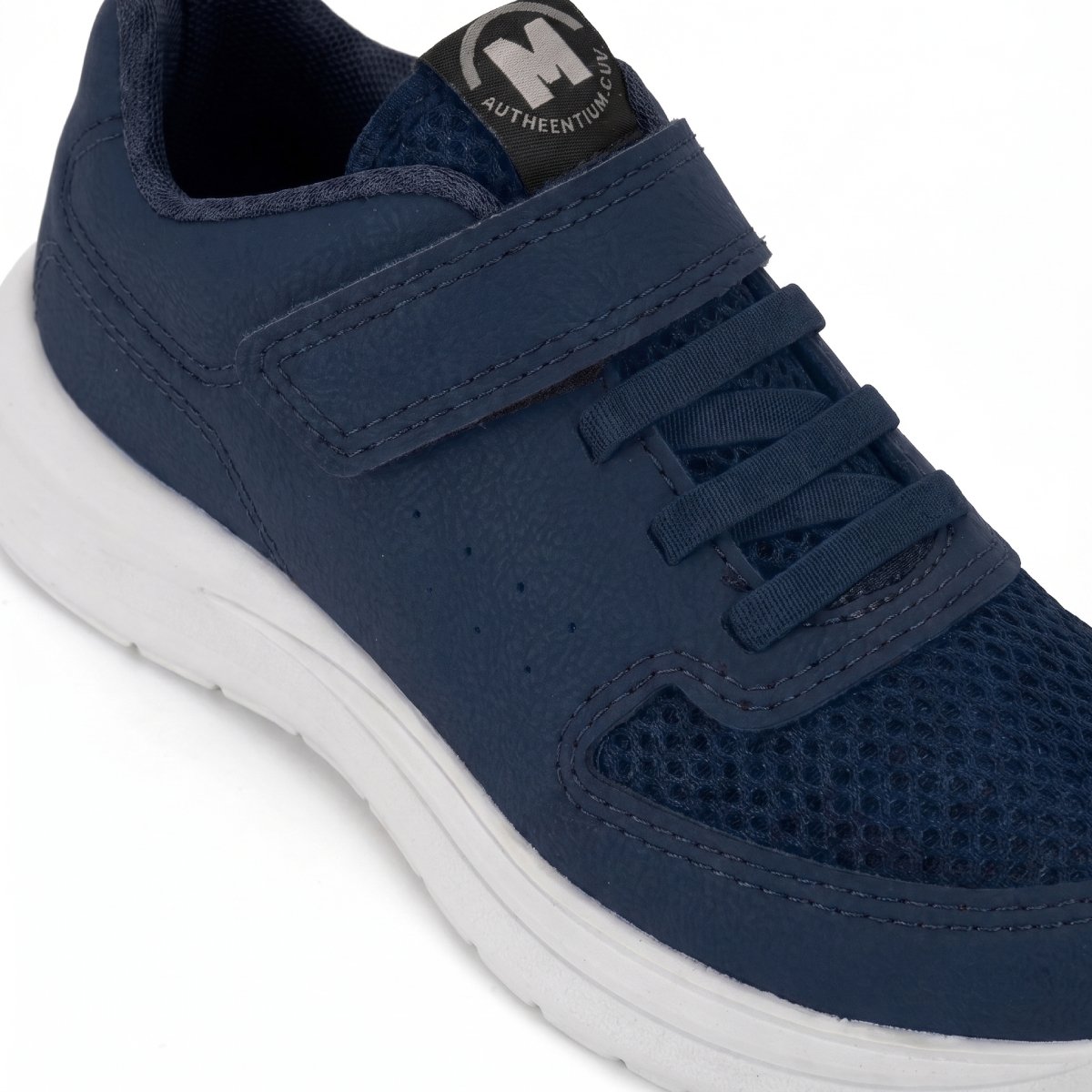 Tenis Infantil Molekinho Calce Facil Escolar Casual Confortavel Original Marinho/Branco 4