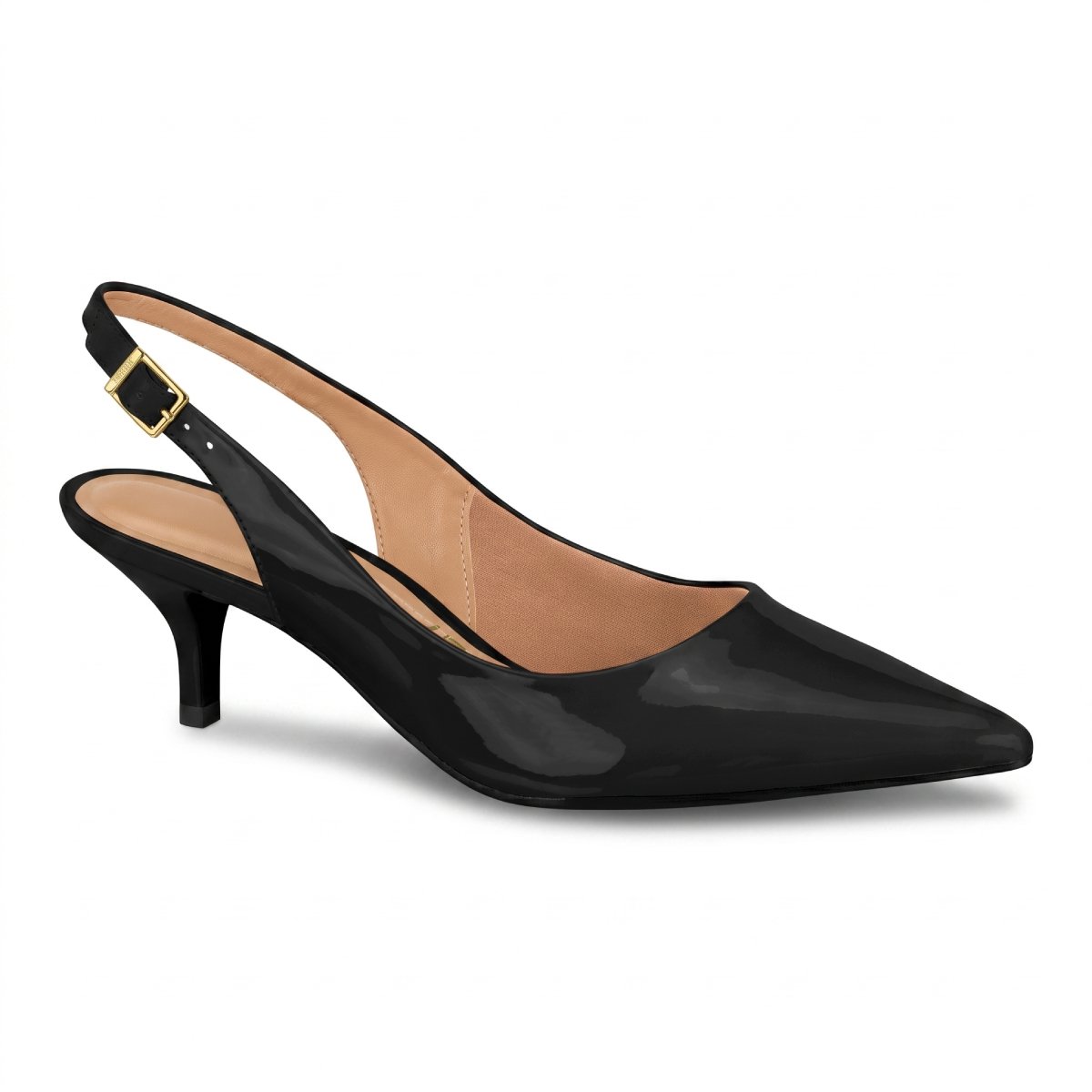 Sapato Scarpin Feminino Vizzano Slingback Salto Baixo Fino Festa Elegante Confortavel Original
