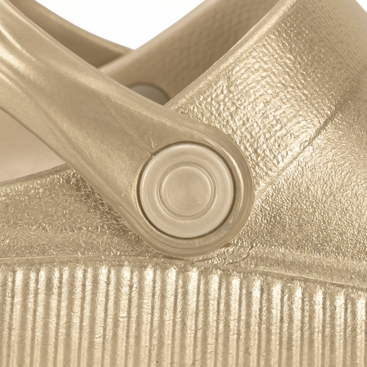 Babuche Menina Molekinha Casual Pingente Infantil Fivela Alca Plataforma Confortavel Original Creme/Dourado 4