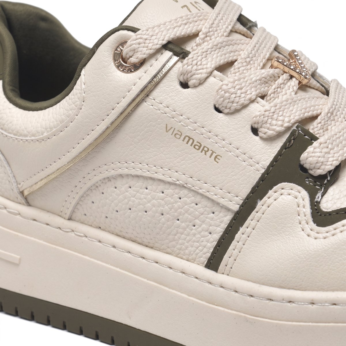 Tenis Feminino Via Marte Casual Robusto Urbano Flatform Confortavel Original Militar/Green 3