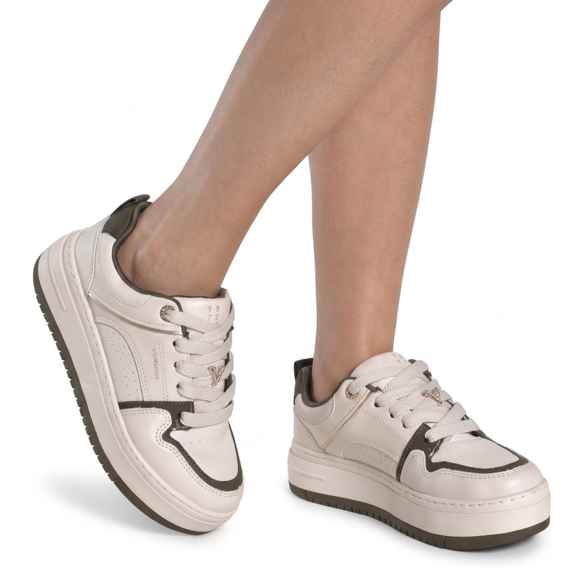 Tenis Feminino Via Marte Casual Robusto Urbano Flatform Confortavel Original Militar/Green 6