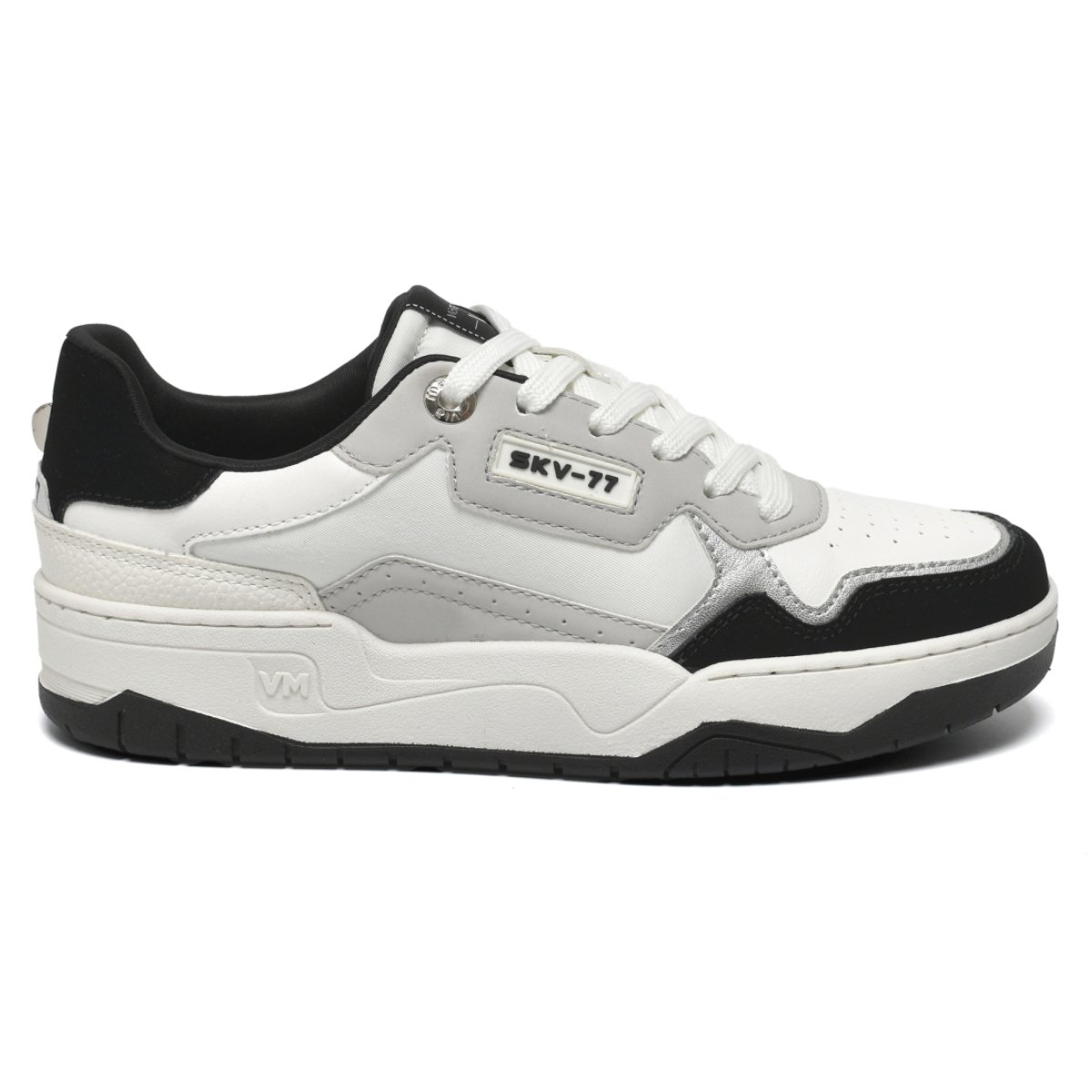 Tenis Feminino Via Marte Casual Sneaker Flatform Urbano Confortavel Original Branco/Preto 2