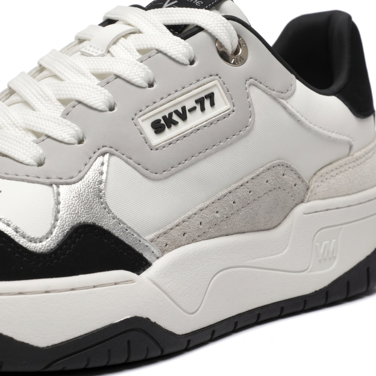 Tenis Feminino Via Marte Casual Sneaker Flatform Urbano Confortavel Original Branco/Preto 6