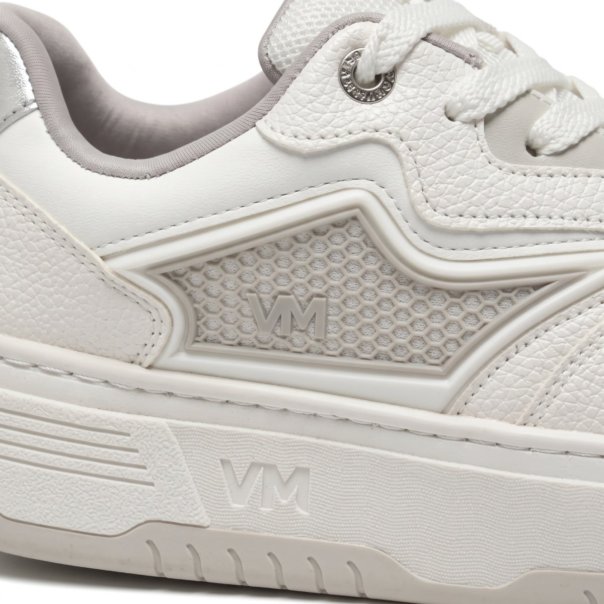 Tenis Feminino Via Marte Casual Sneaker Robusto Flatform Urbano Confortavel Original Branco e Neve Branco/Neve 5