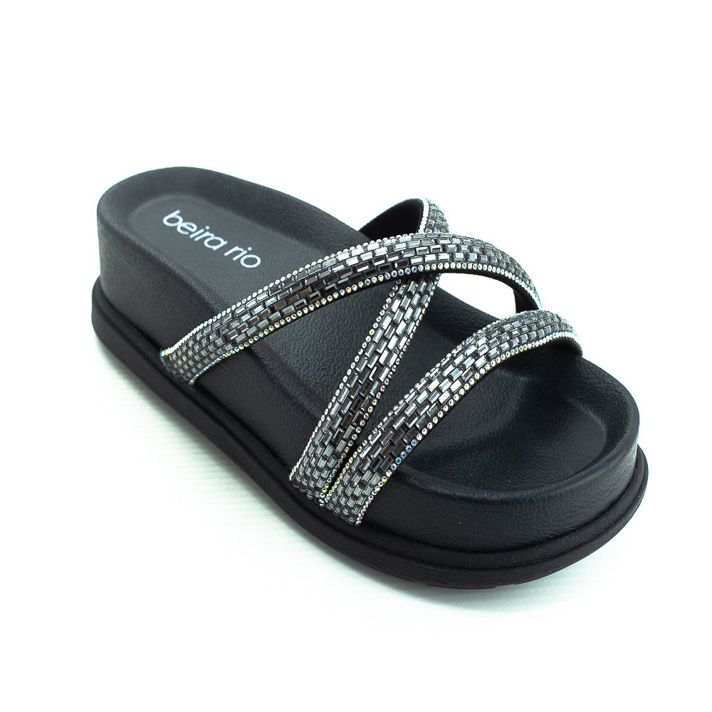 Papete Feminina Beira Rio 8534.103 - Preto Preto 2