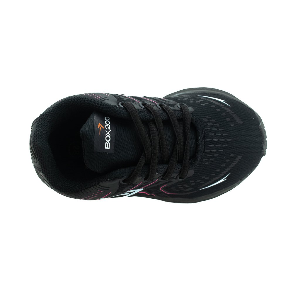 Tênis Infantil Menina Box 200 Bk1915 - Preto Preto 5