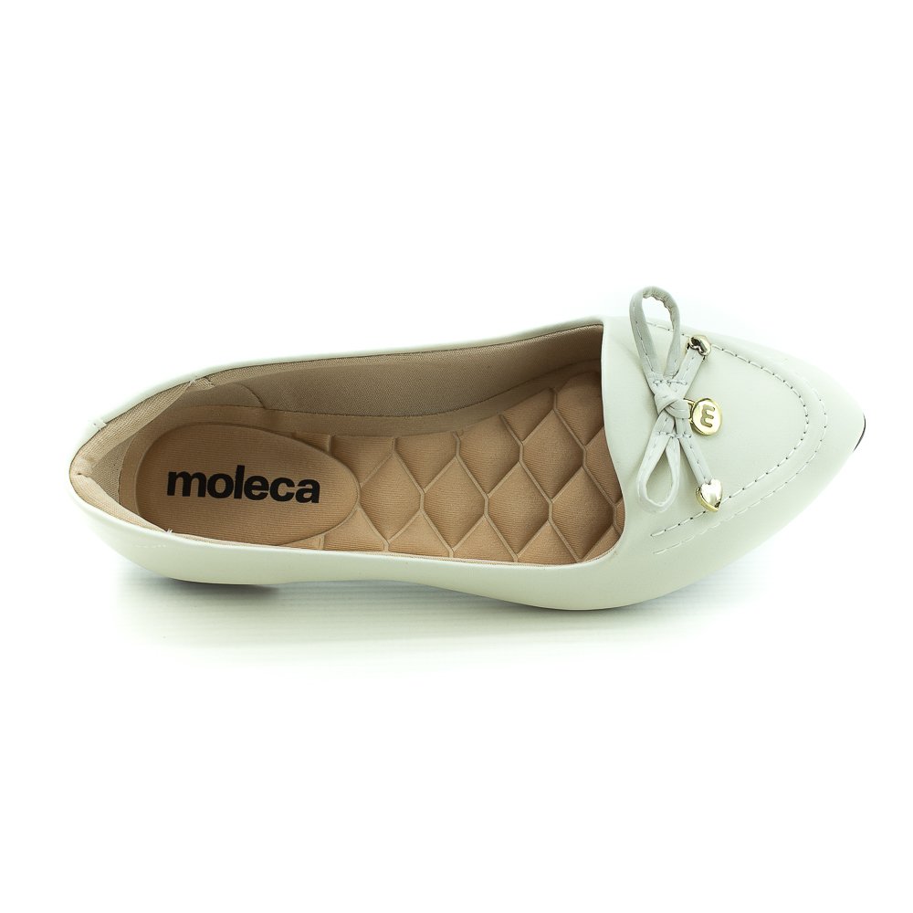Sapatilha Feminina Moleca 5635.863 - Branco Branco 5