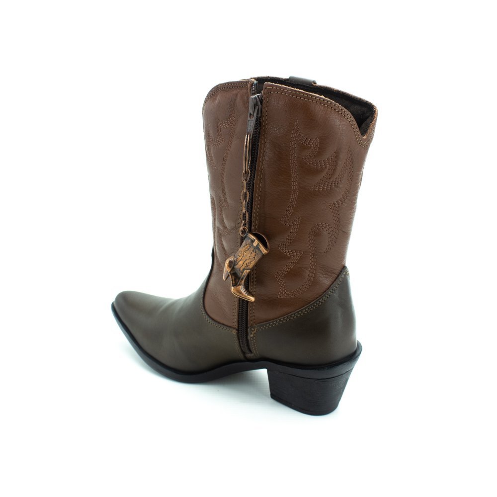 Bota Feminina Perlatto Wes003 - Marrom Marrom 3