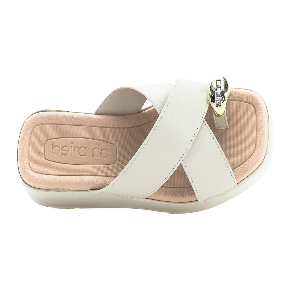 Tamanco Feminino Beira Rio 8530.114 - Branco Off Branco 5