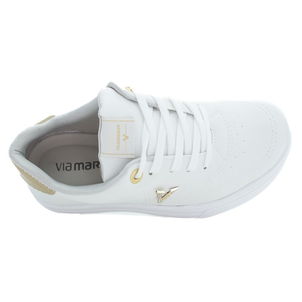 Tênis Feminino Via Marte 027-031-01 - Branco Branco 5