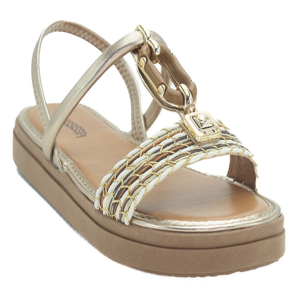 Sandália Feminina Mississipi J0061 - Dourado Dourado 2