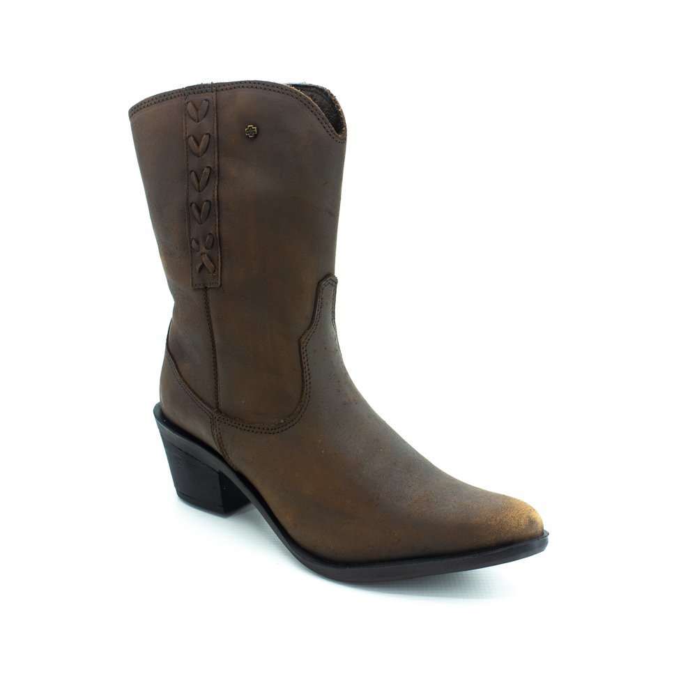Bota Feminina Perlatto Wes001 - Marrom Marrom 2