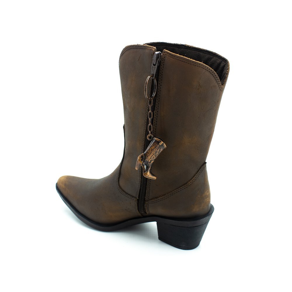 Bota Feminina Perlatto Wes001 - Marrom Marrom 3