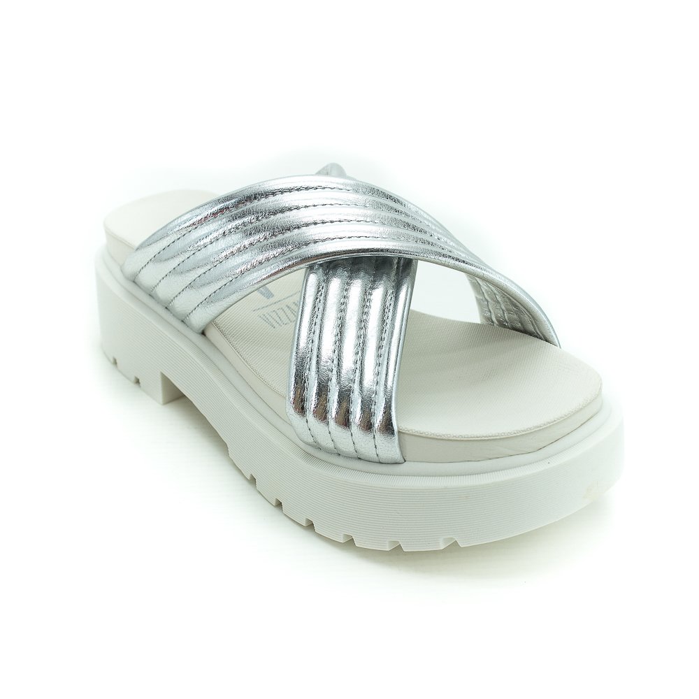 Sandália Papete Feminina Vizzano 6499.111 - Prata Prata 2