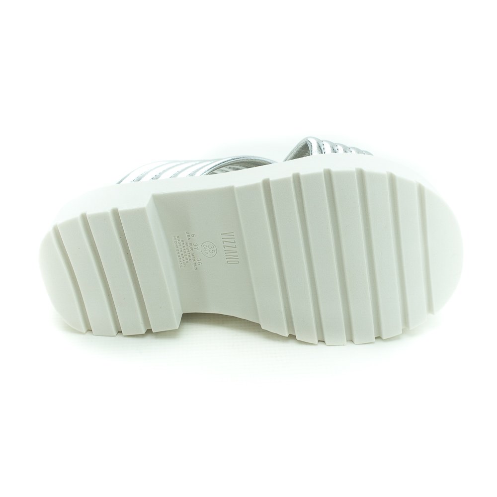 Sandália Papete Feminina Vizzano 6499.111 - Prata Prata 4