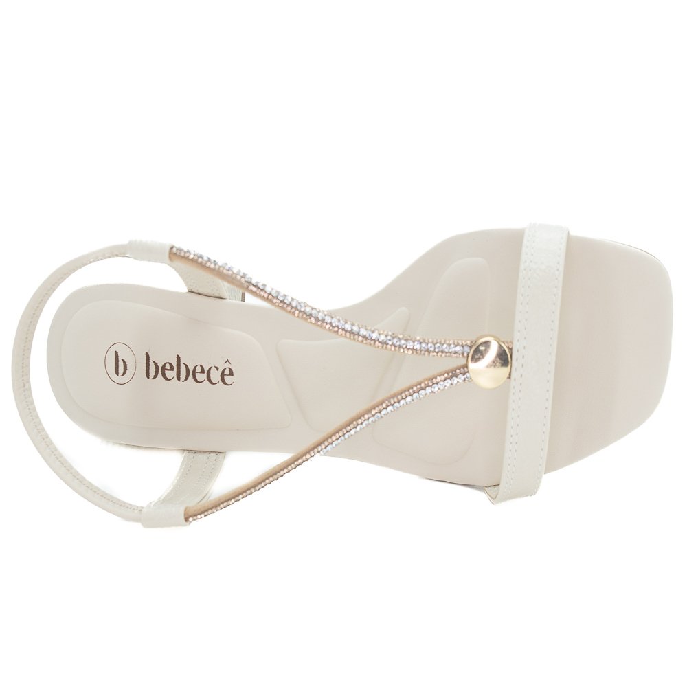 Sandália Feminina Bebecê T5287-484 - Off White Branco 5