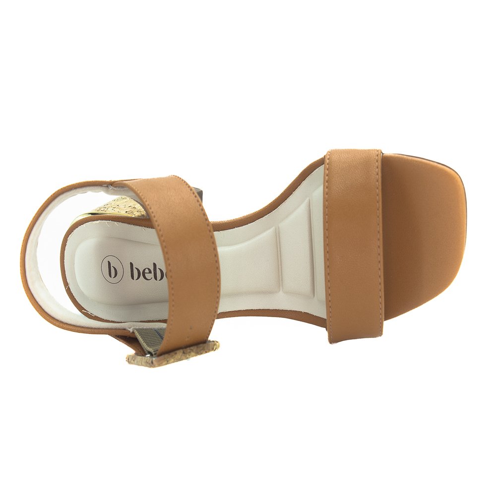 Sandália Feminina Bebecê T6011-203 - Marrom Marrom 5