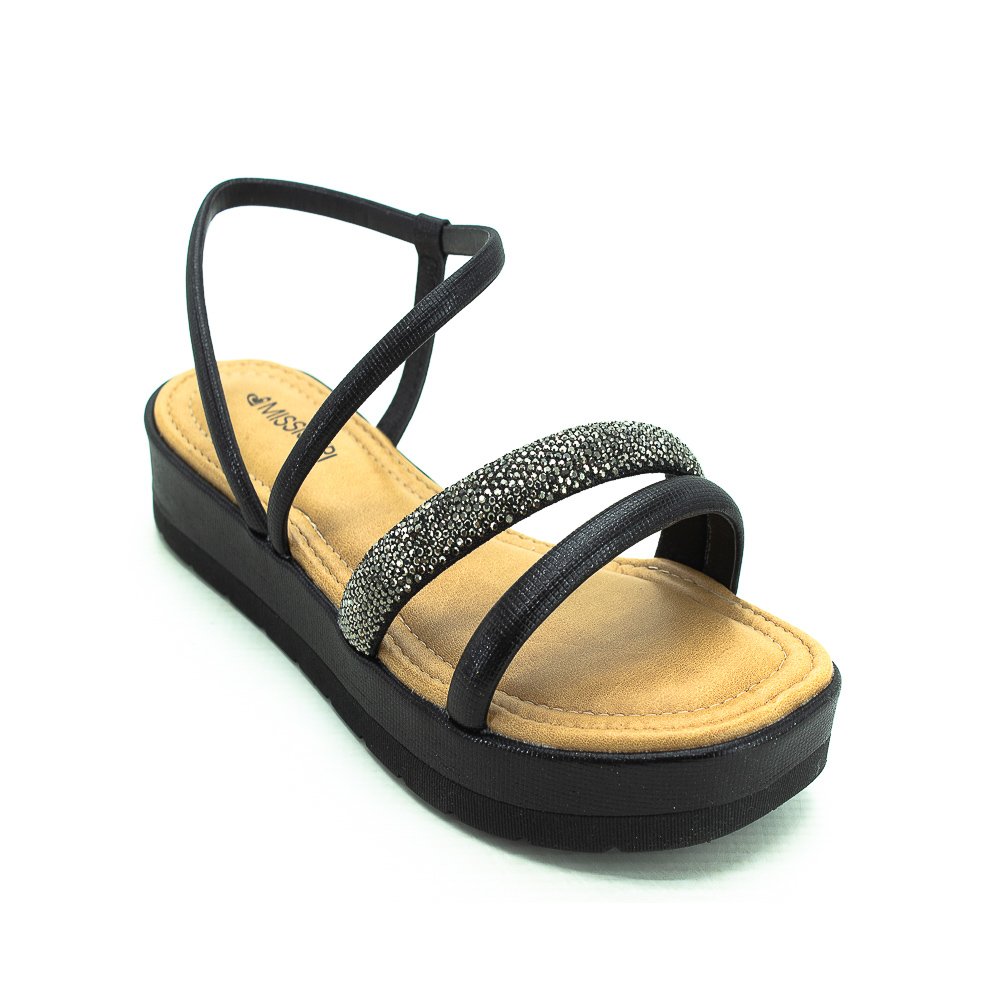 Sandália Feminina Mississipi MB812 - Preto Preto 2