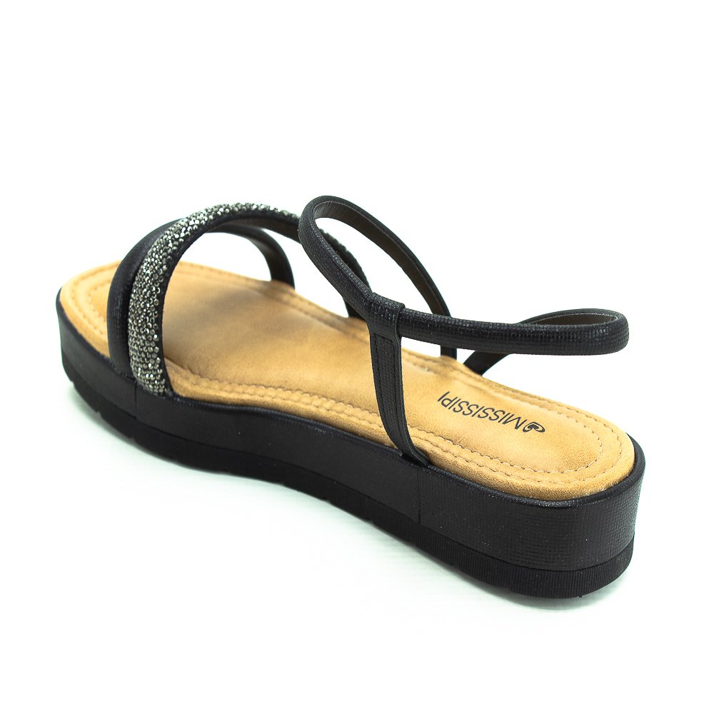 Sandália Feminina Mississipi MB812 - Preto Preto 3