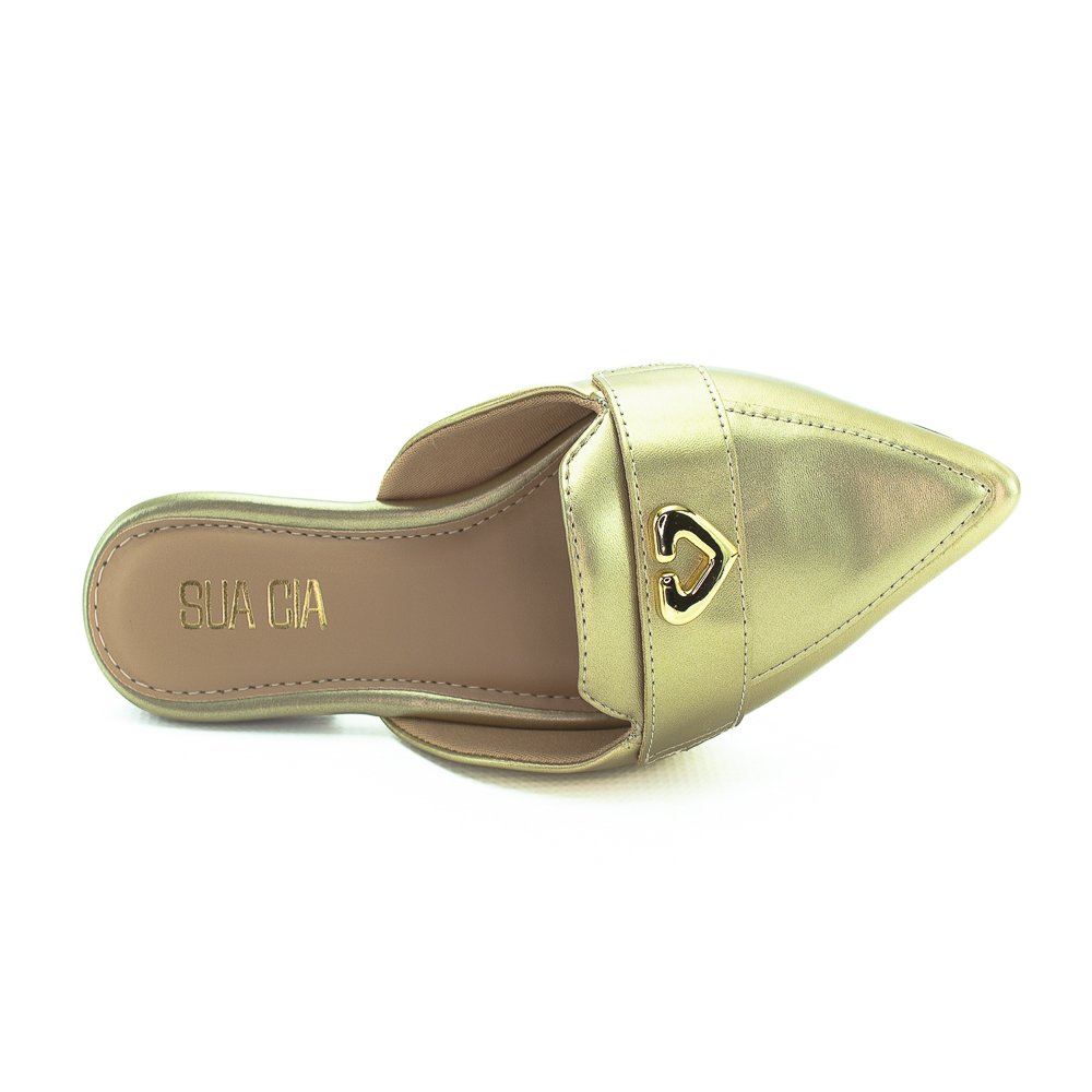 Mule Feminino Sua Cia 8189.16019 - Dourado Dourado 5