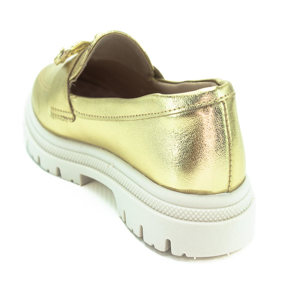 Mocassim Infantil Menina Molekinha 2566.109 - Dourado Dourado 3