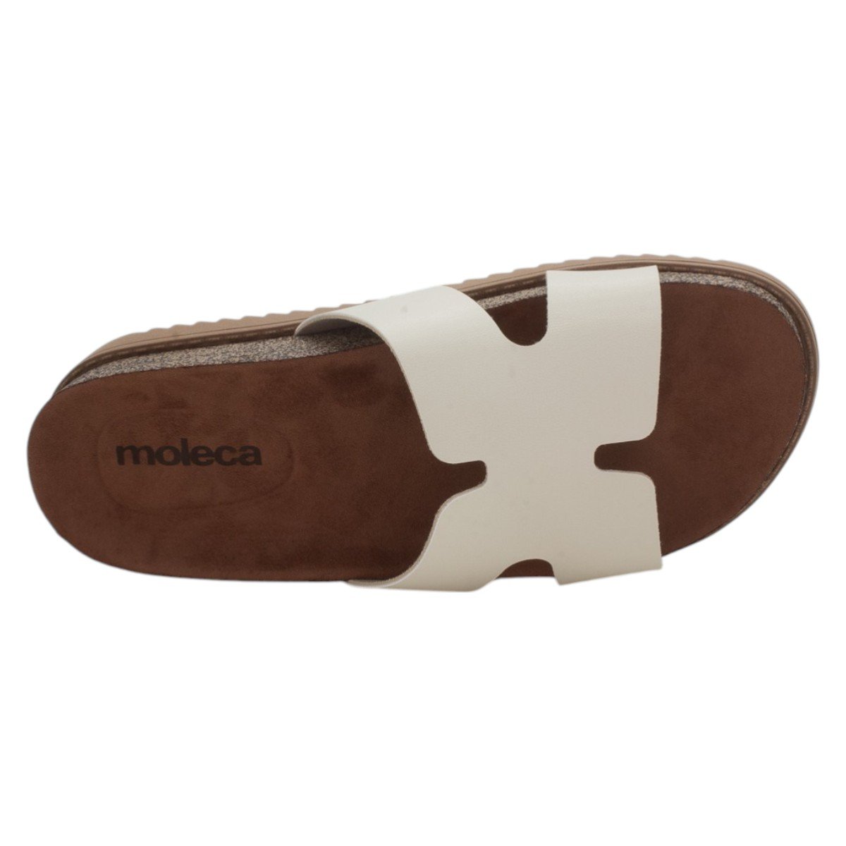 Papete Feminina Moleca 5500.100 - Off White Branco 5