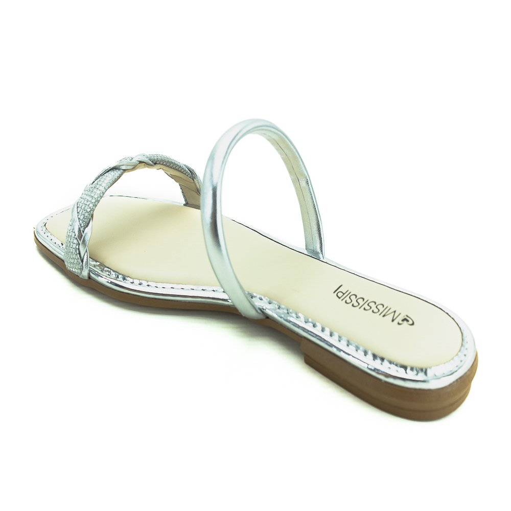 Rasteira Feminina Mississipi Mi951 - Prata Prata 2