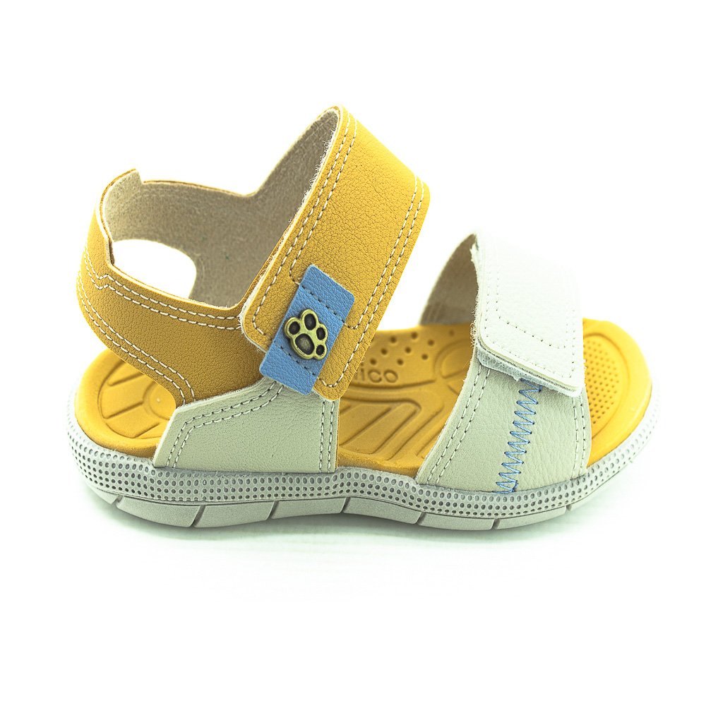 Sandália Infantil Menino Klin Tic Tac Casual - Off / Bege