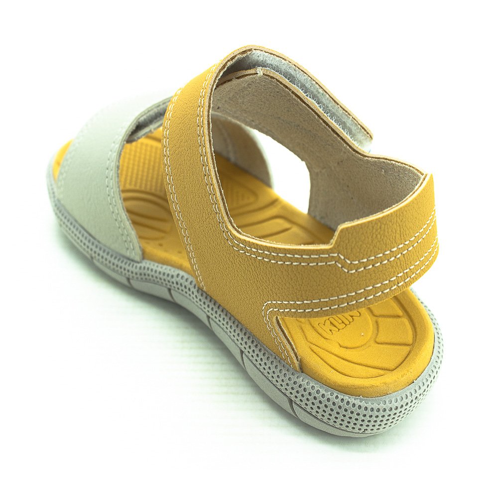 Sandália Infantil Menino Klin Tic Tac Casual - Off / Bege Branco 3