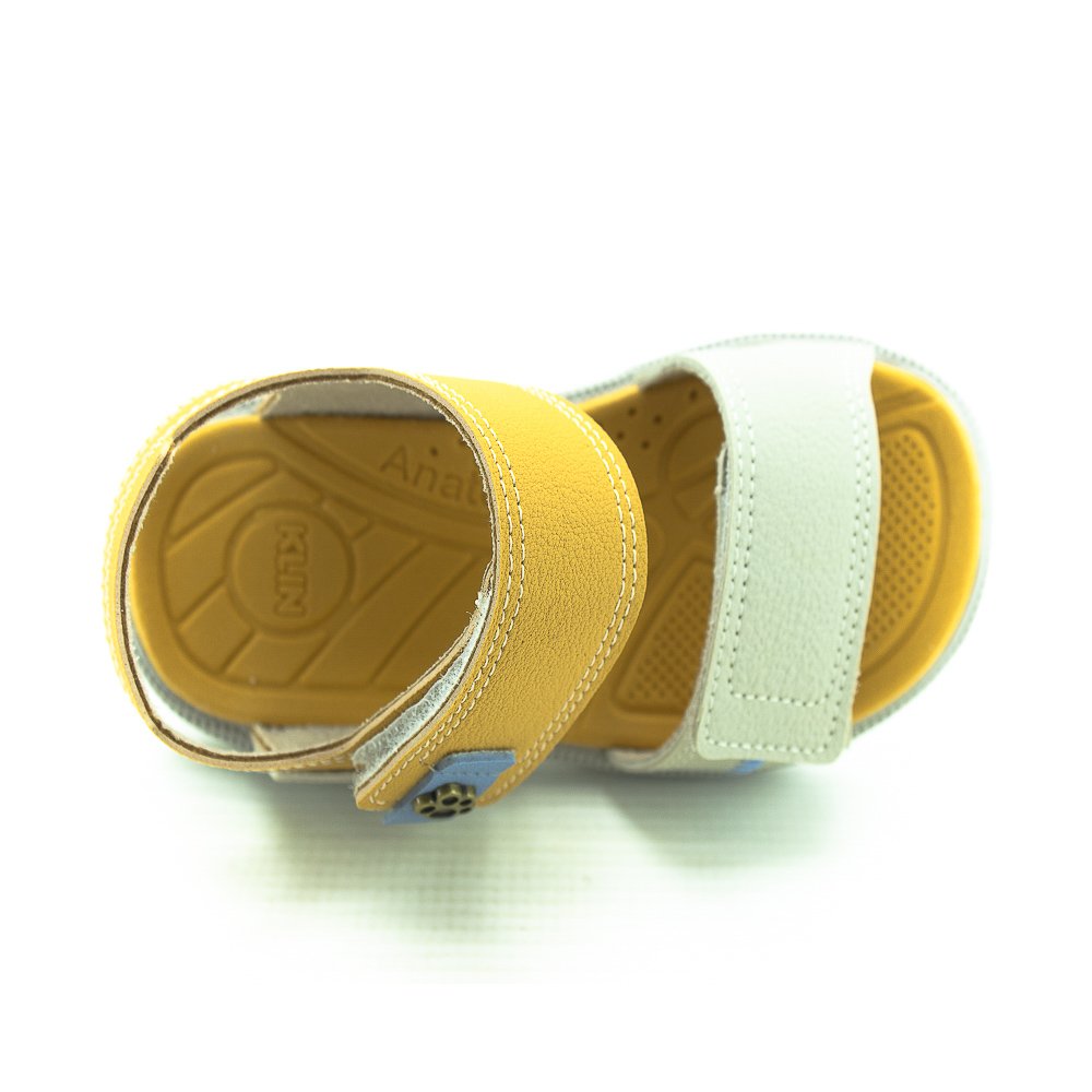 Sandália Infantil Menino Klin Tic Tac Casual - Off / Bege Branco 5