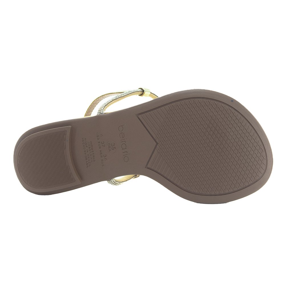 Sandália Feminina Beira Rio 8384.769 - Dourado Dourado 4