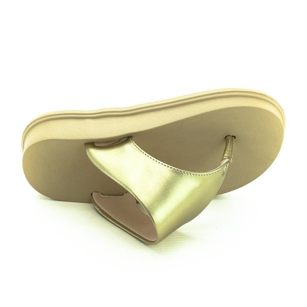 Chinelo Feminino 8366.15744 - Dourada Dourado 5