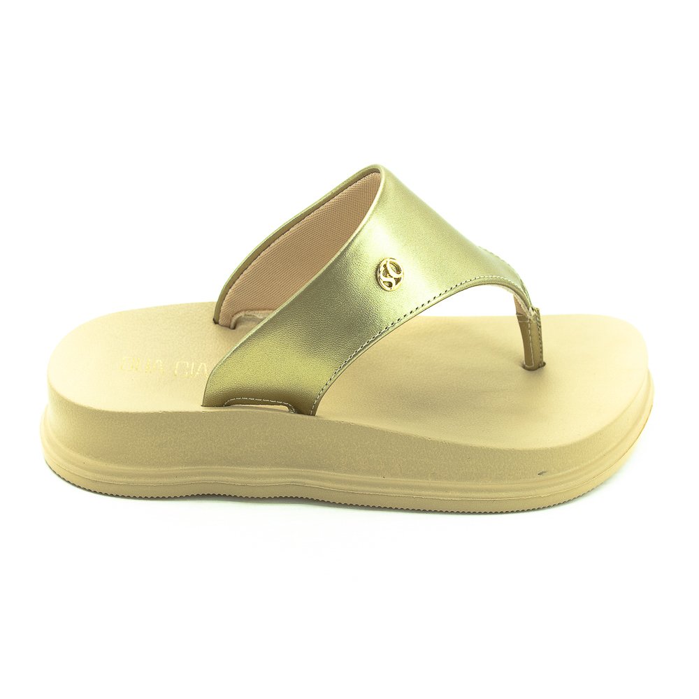 Chinelo Feminino 8366.15744 - Dourada