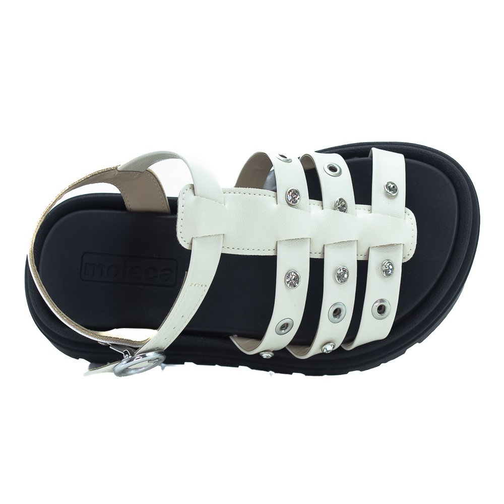 Sandália Feminina Moleca 5504.115 - Branco Branco 5