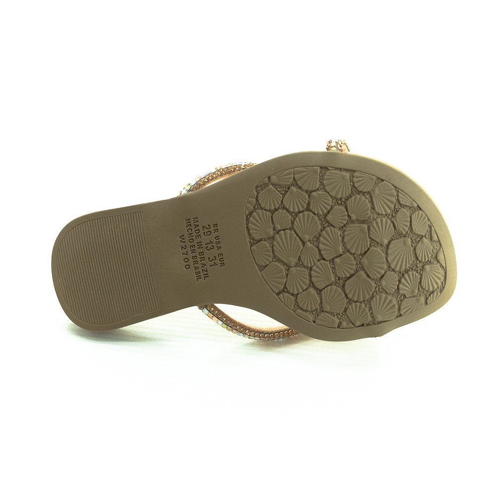 Rasteira Infantil Menina Pink Cats V4571 - Nude Bege 4