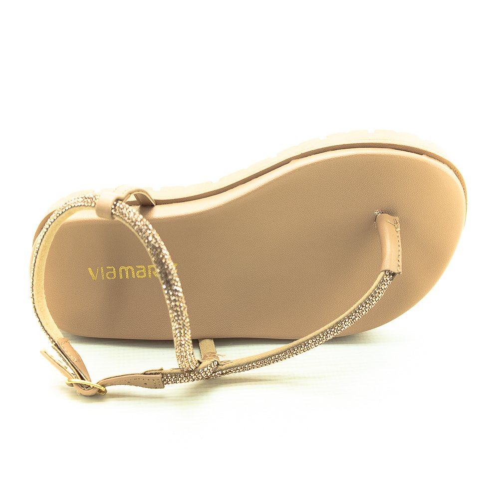 Sandália Feminina Via Marte 102-008-01 - Marrom Marrom 5