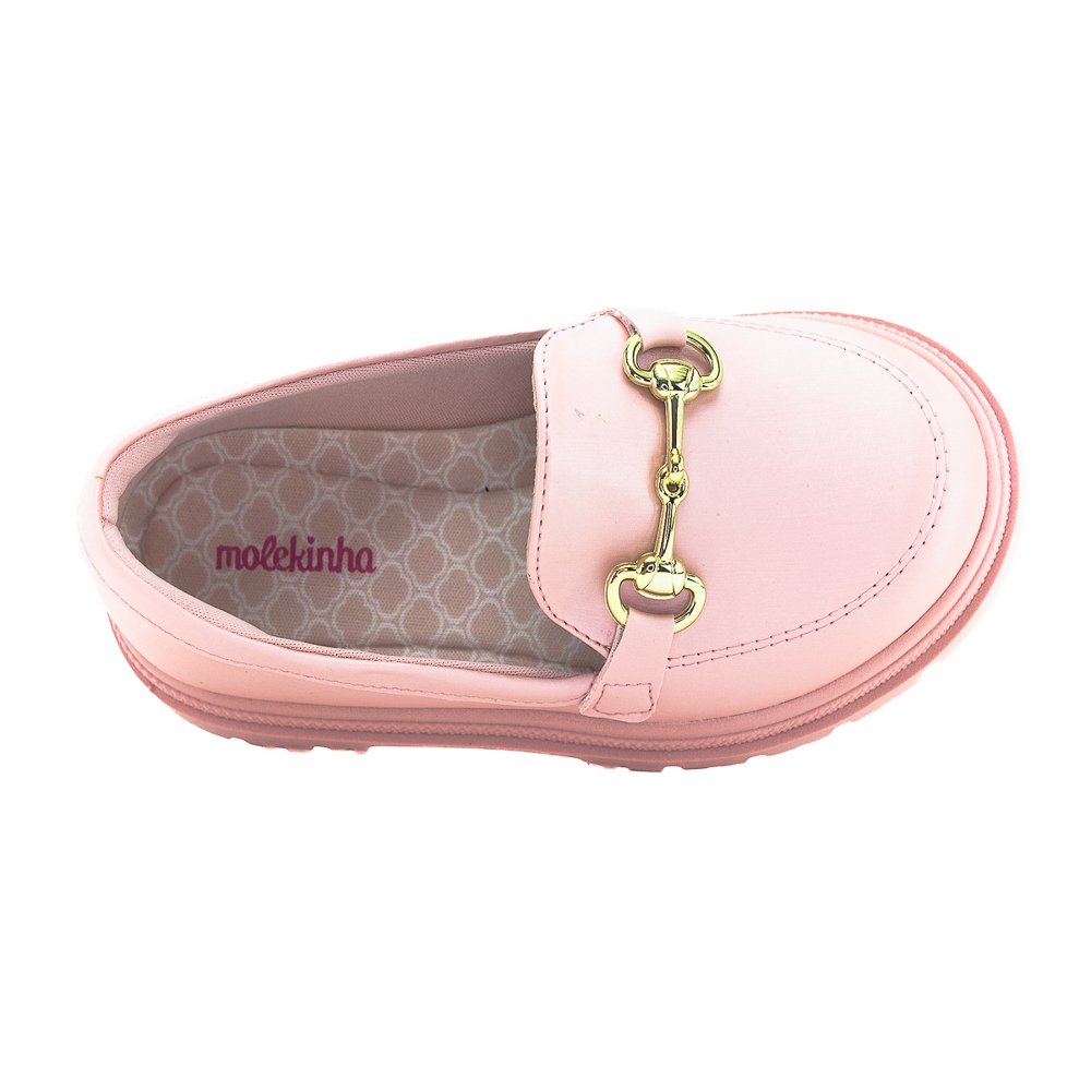 Mocassim Infantil Menina Molekinha 2566.108 - Rosa Rosa 5