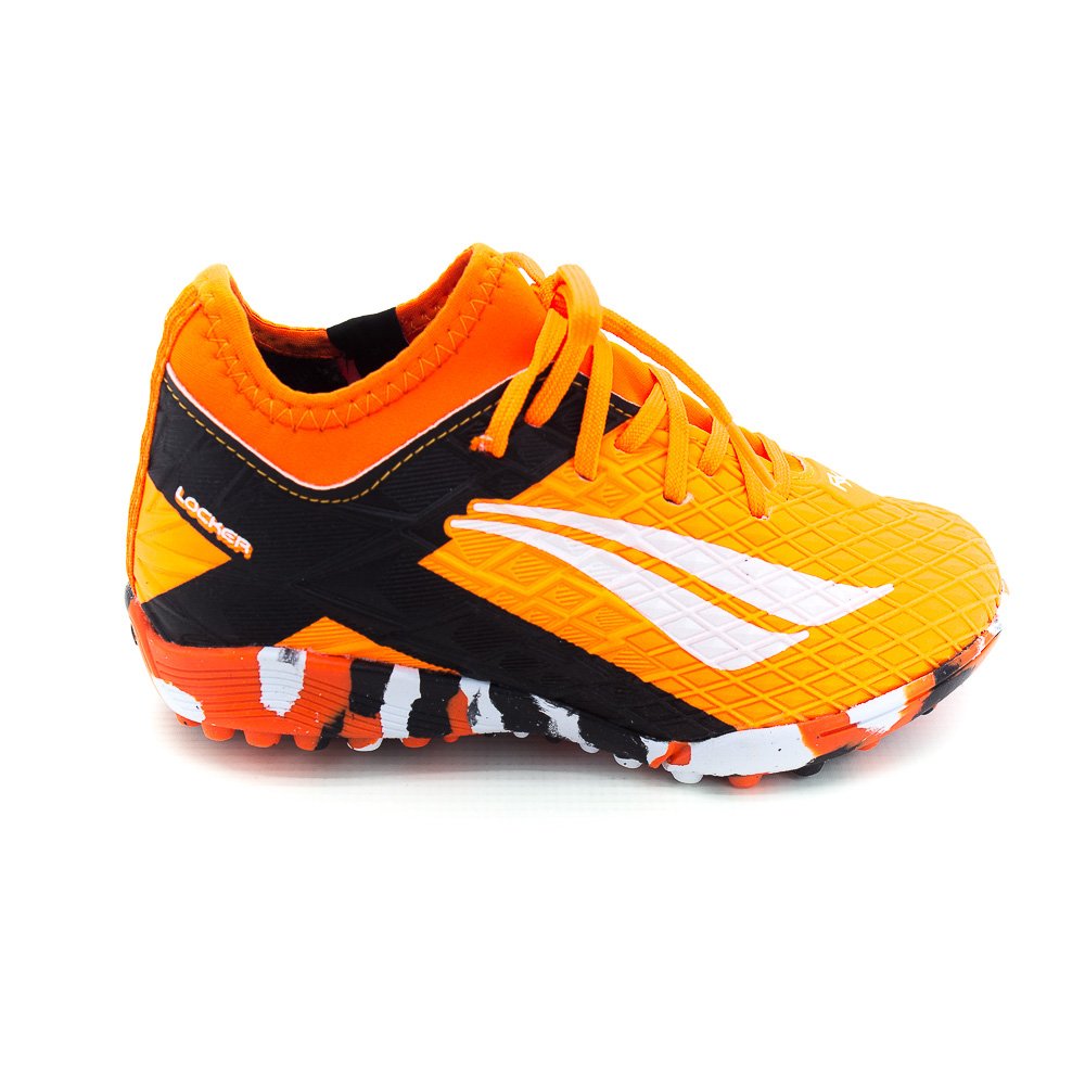 Chuteira Society Infantil Menino Penalty Rx Locker - Laranja