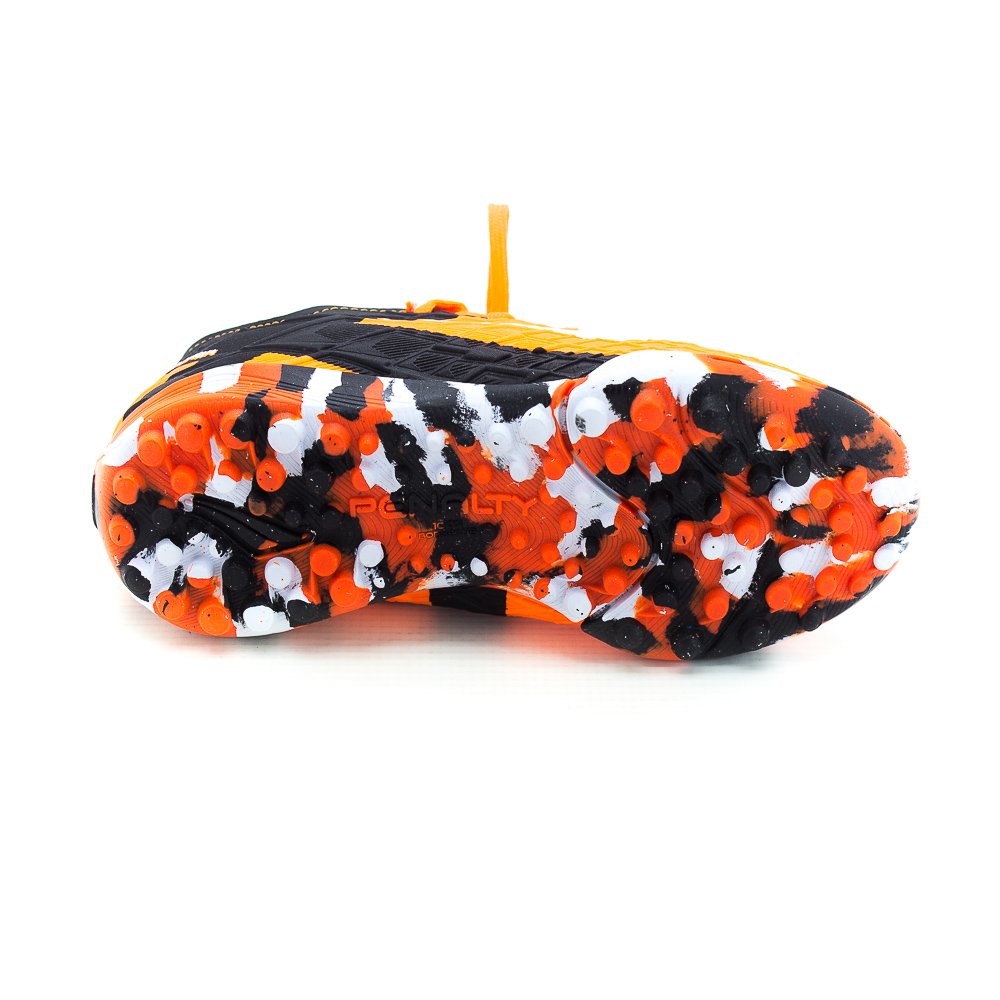 Chuteira Society Infantil Menino Penalty Rx Locker - Laranja Laranja 4